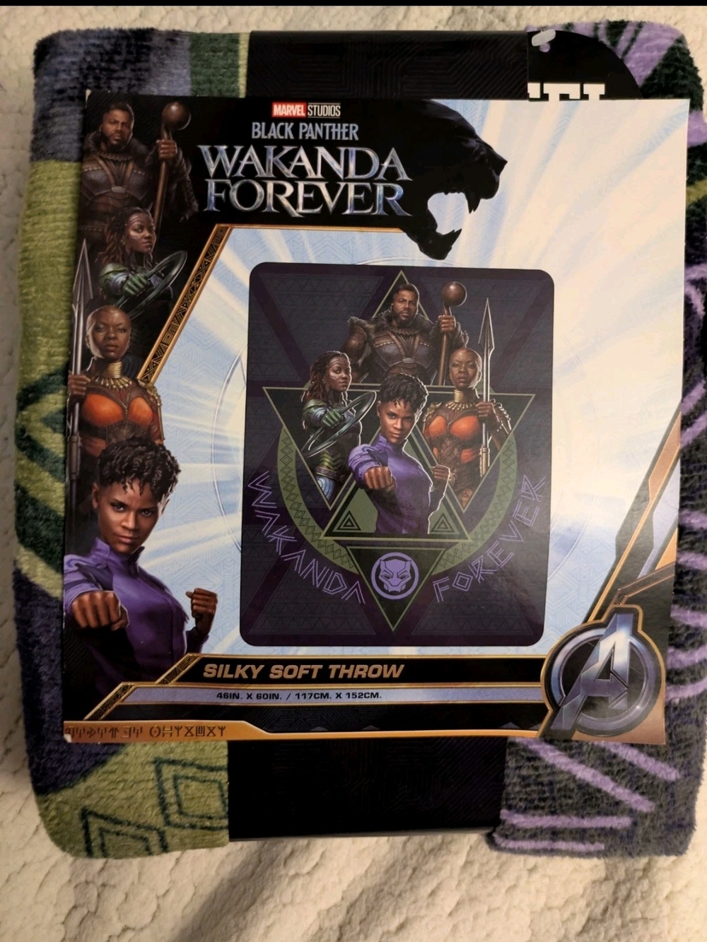 Black Panther: Wakanda Forever Soft Throw Blanket 46” x 60” Marvel Licensed New